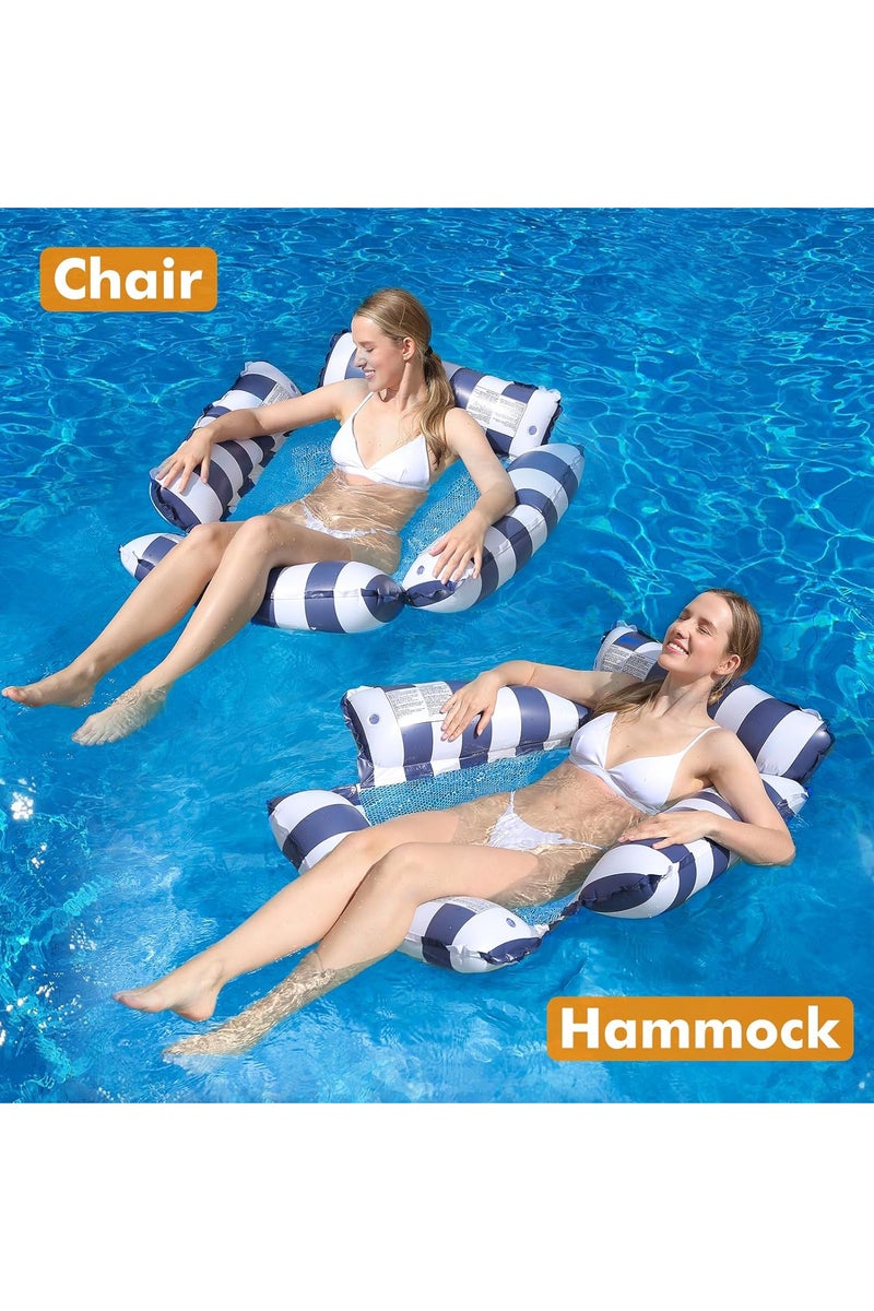 Inflatable pool float Practical, versatile design: hammock, chair, or floating bed Equipped with a strong net for optimal stability and comfort Lightweight and easy to carry, ideal for the pool, beach, or lake Designed to provide maximum comfort and relaxation during your summer adventures! - Image 2