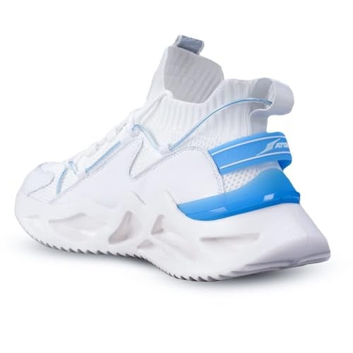 ATOM Men's Casual Sneaker Shoes With Mesh Upper Lightweight Lace-Up Shoes For Men White, 7 UK - Image 4