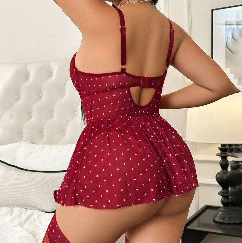 وو بدلة جسم شفافة بمقاسات كبيرة ليلية مثيرة - Image 4