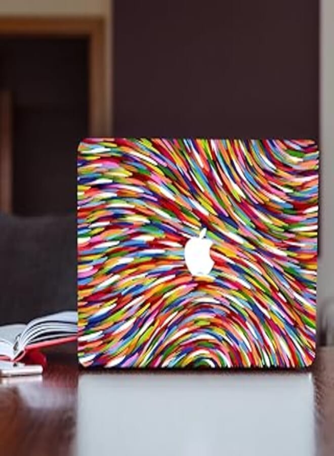 Generic Mini MacBook Decal with Luminous Apple Icon 33x23 Inch, Removable Mini MacBook Decal, Exterior Protective Sticker, Multi Color - 6221243360438