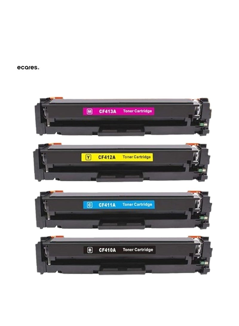 ECARES® 410A Toner Cartridge 410A CF410A CF411A CF412A CF413A Compatible for MFP M452dn M452dw M452nw M477fdw M477fnw M477fdn M377dw Printer(4 Pack) - Image 1