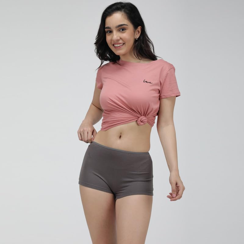 Amul Comfy Women Boy Shorts| Multi | Pack of 3|Combo. - Image 3