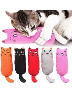 Generic 5 Pack Bite Resistant Catnip Toy for Cats, Catnip Filled Cartoon Mice Cat Teething Chew Toy  - Image 1