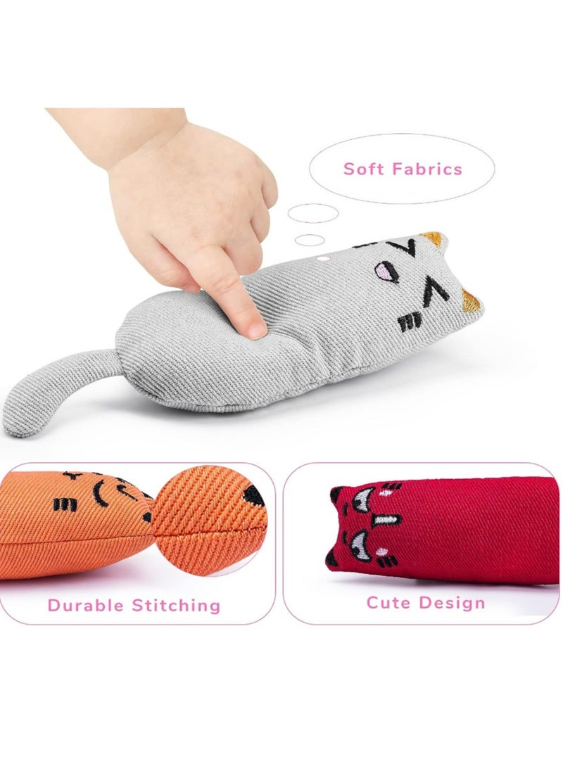 Generic - 5 Pack Bite Resistant Catnip Toy for Cats, Catnip Filled Cartoon Mice Cat Teething Chew Toy - Image 1