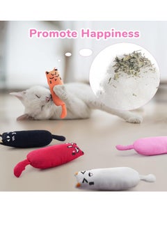 Generic 5 Pack Bite Resistant Catnip Toy for Cats, Catnip Filled Cartoon Mice Cat Teething Chew Toy  - Image 3