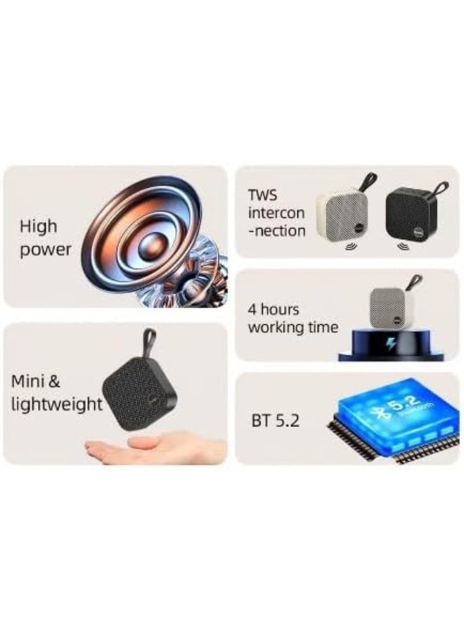 هوكو مكبر صوت لاسلكي HC22 عالي الجودة محمول للاستخدام الخارجي، صوت صغير، 1200 مللي أمبير، يدعم بطاقة TF/FM/TWS - أزرق - Image 5