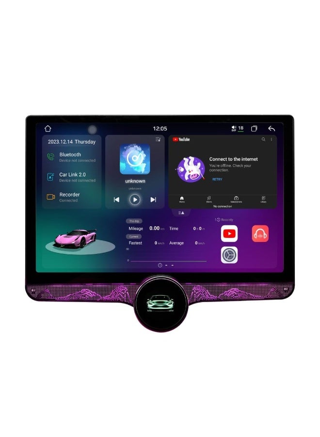 CGS 10.8 Inch Android Car Screen A100 – 2GB RAM 32GB Storage – Apple CarPlay Support – Single Knob Control – RGB Light – Incell Display - Image 1