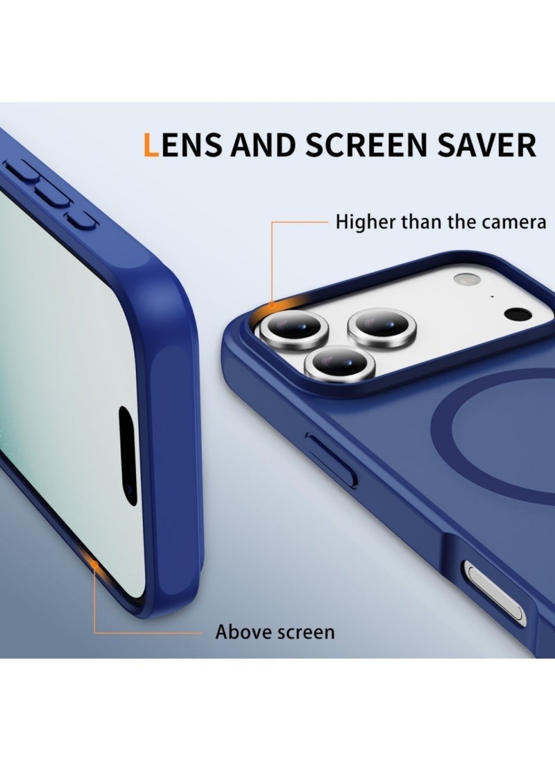 ELTRAZONE Magnetic Case for iPhone 17 Pro Max Compatible with Magsafe | Military-Grade Drop Protection Shockproof Slim Frosted Back Cover | Anti-Scratch, Non-Yellow, Lightweight Phone Case – Royal Blue - Image 5