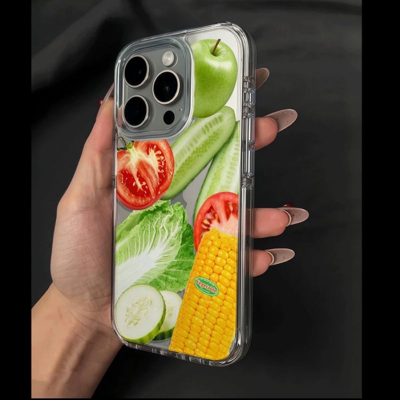 Apple iPhone 15 Pro Max Phone Case, TPU Shockproof Transparent Fashionable Creative Tomato Corn Drop-Proof Soft Phone Case - Image 2