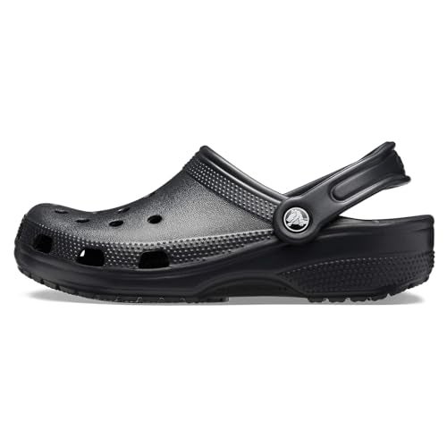 Crocs Unisex-Adult Classic Clogs, Black, 3 Men/5 Women - Image 1