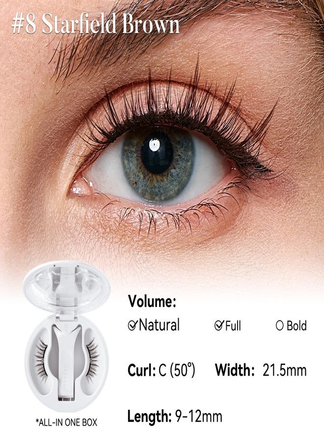 WOSADO Magnetic Eyelashes with Applicator Kit, [No.08 Starfield Brown], 21.5mm Reusable Magnetic Lashes without Eyeliner, Glue-free False Lashes, Waterproof, Lightweight - Image 4