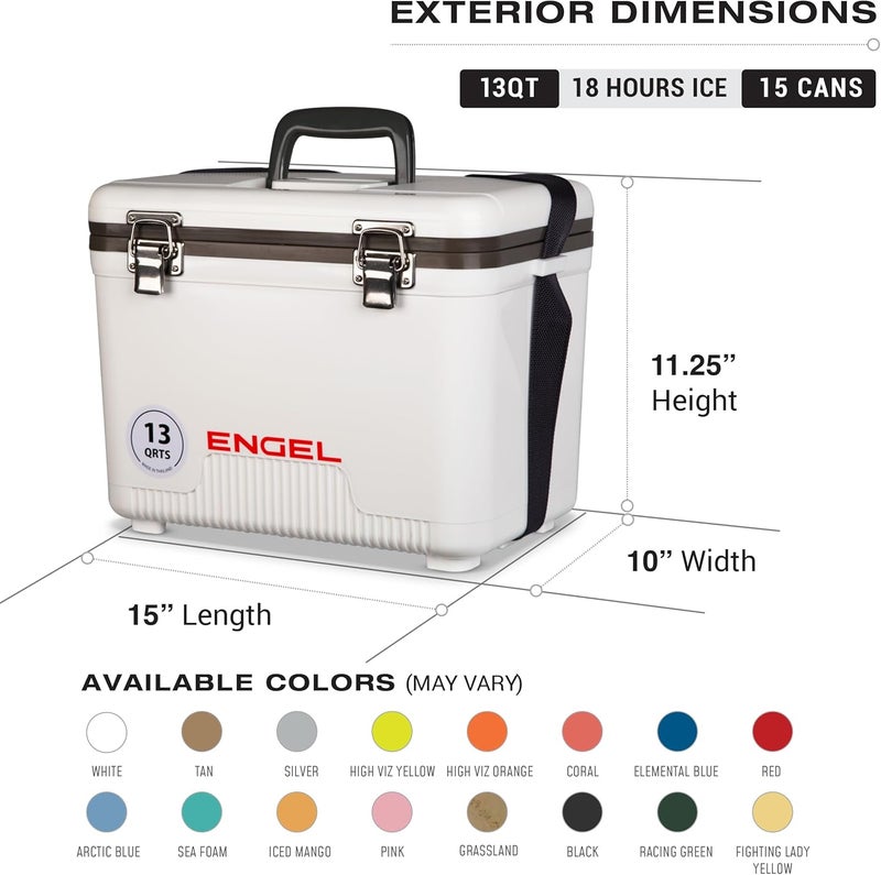 Engel 13qt Leak-Proof, Air Tight, Drybox Cooler and Small Hard Shell Lunchbox for Men and Women - Image 2