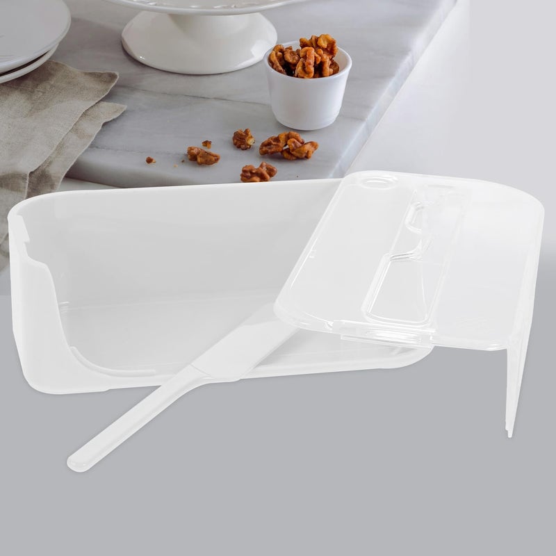 White Plastic Butter Dish with Lid for Refrigerator and Kitchen Tabletop - Image 5
