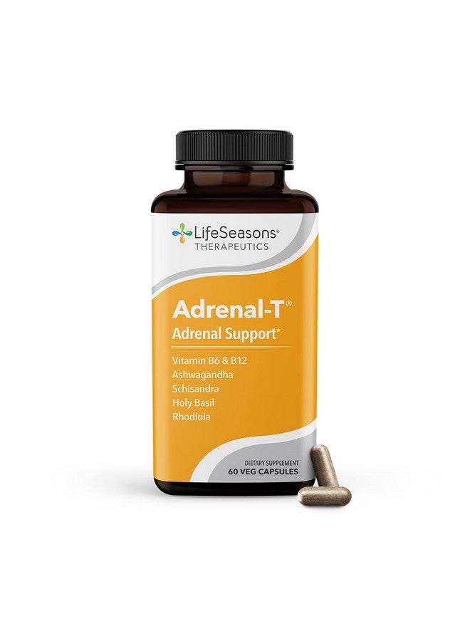 LifeSeasons لايف سيزونز أدرينال-تي - مكمل دعم التعب الكظري - يساعد في خفض الكورتيزول - تجنب الإرهاق - يساعد في إدارة التوتر - منشط - مع أشواغاندا أدا بتوجينز - 60 كبسولة - Image 1