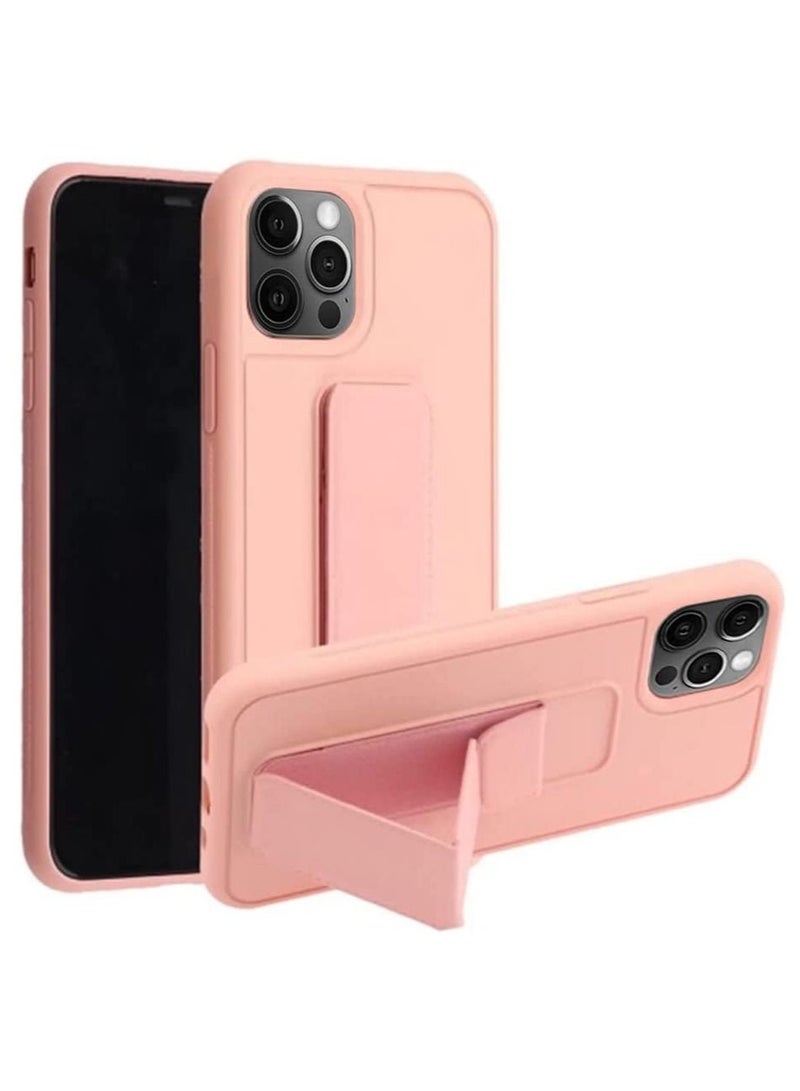 VITION Case Cover For iPhone 14 Pro Max, Finger Grip  Phone holder Case Car Magnetic Multi-function 3 in 1 Shockproof Back Cover Protective Case (iPhone 14 Pro Max, Light Pink) - Image 1