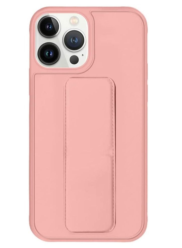 VITION Case Cover For iPhone 14 Pro Max, Finger Grip  Phone holder Case Car Magnetic Multi-function 3 in 1 Shockproof Back Cover Protective Case (iPhone 14 Pro Max, Light Pink) - Image 4