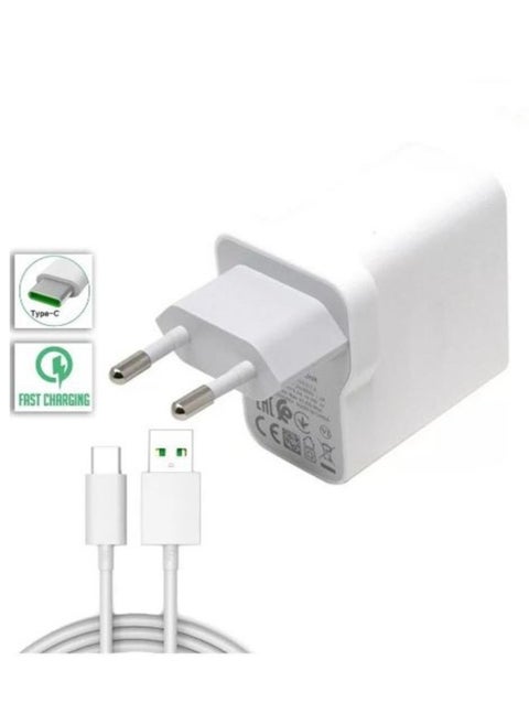 Flash Charge Super VOOC Adapter Charger With USB-C Cable