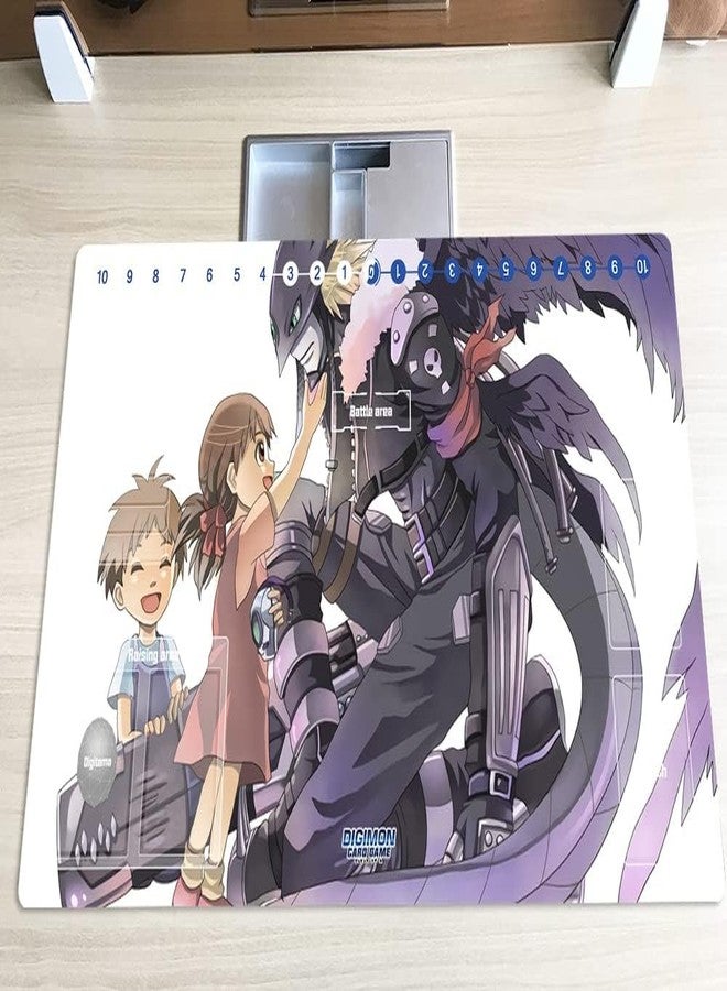 Mlikemat New DTCG Duel Playmat Digimon Beelzemon Trading Card Game TCG CCG Mat Pad + Free Bag (ZD002-49-SM) - Image 3