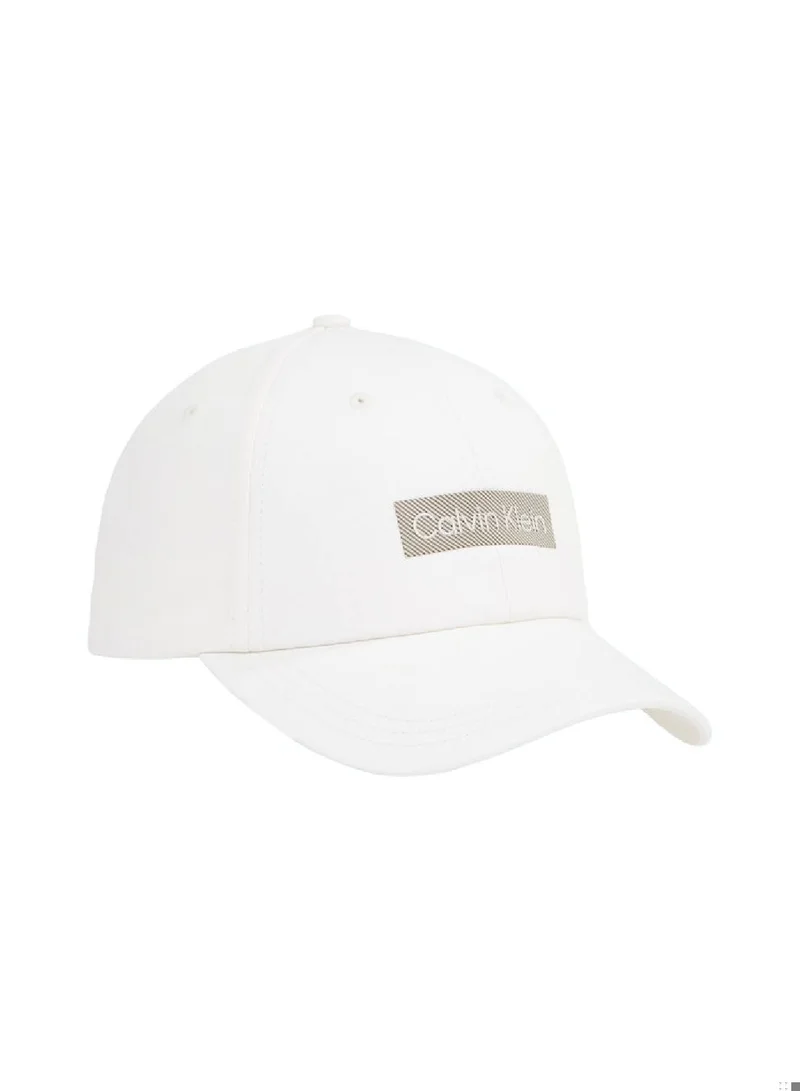 CALVIN KLEIN Men's Twill Cap -  organic cotton twill, White