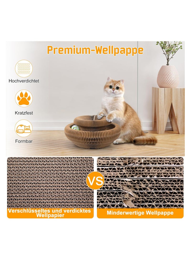 🎵🐱 لوح خدش  للقطط مع كرة جرس – لعبة تفاعلية قابلة لإعادة التدوير لتسلية وتدريب القطط - Image 5