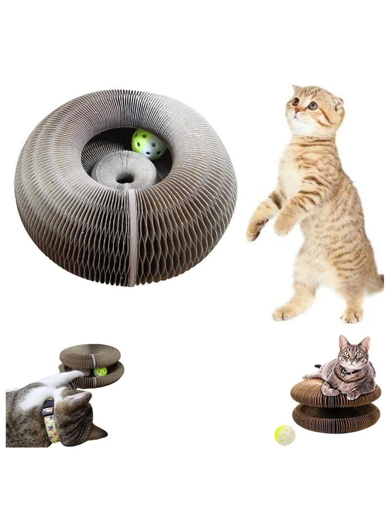 🎵🐱 لوح خدش  للقطط مع كرة جرس – لعبة تفاعلية قابلة لإعادة التدوير لتسلية وتدريب القطط - Image 3