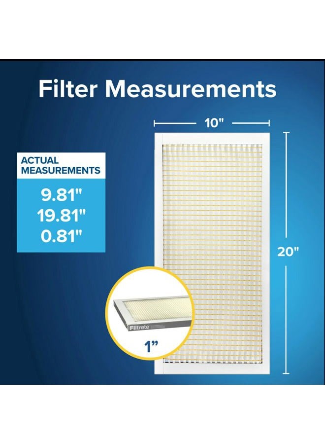 FILTRETE 10x20x1, AC Furnace Air Filter, MPR 300, Clean Living Basic Dust, 6-Pack (exact dimensions 9.81 x 19.81 x 0.81) - Image 2