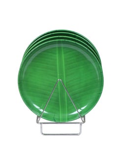 Golden Fish Golden Fish Unbreakable Melamine Round Full Size Kitchen Biryani Plates Set of 4  - Image 2