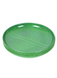 Golden Fish Golden Fish Unbreakable Melamine Round Full Size Kitchen Biryani Plates Set of 4  - Image 1