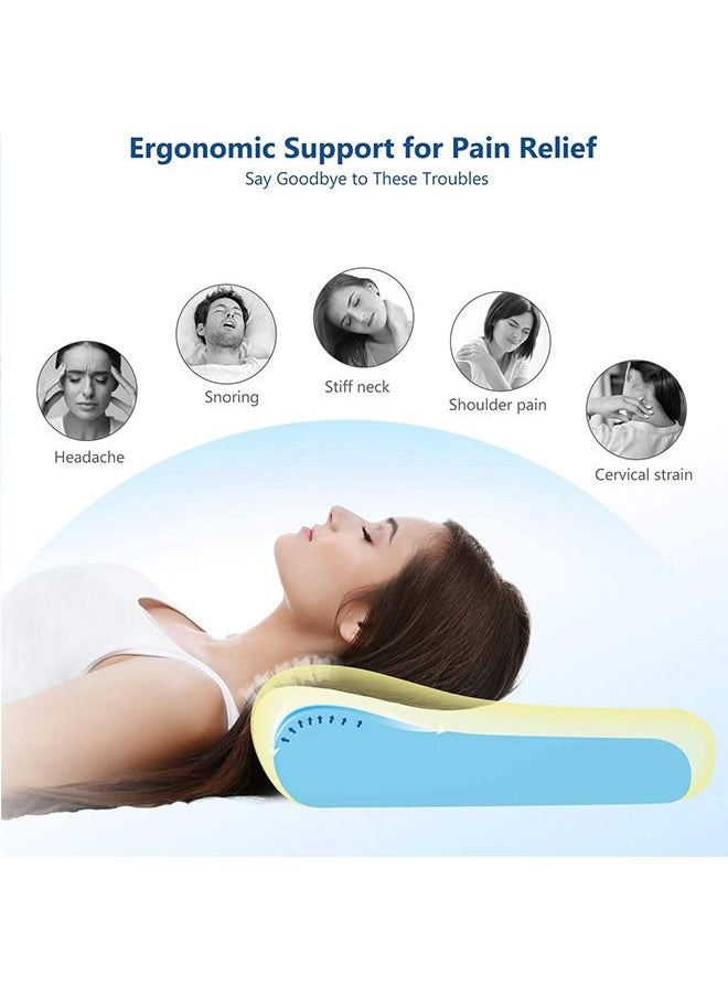 Arabest - Contour Memory Foam Pillow for Neck Pain Relief White - Image 1