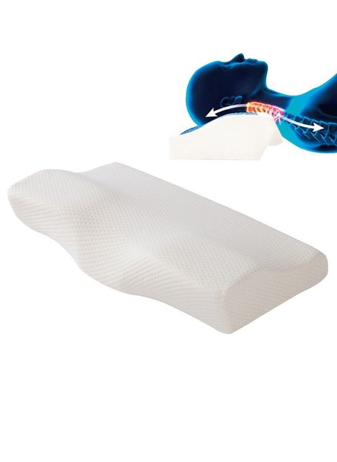Arabest - Contour Memory Foam Pillow for Neck Pain Relief White - Image 1