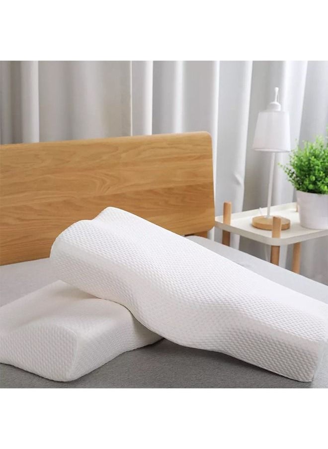 Arabest - Contour Memory Foam Pillow for Neck Pain Relief White - Image 1