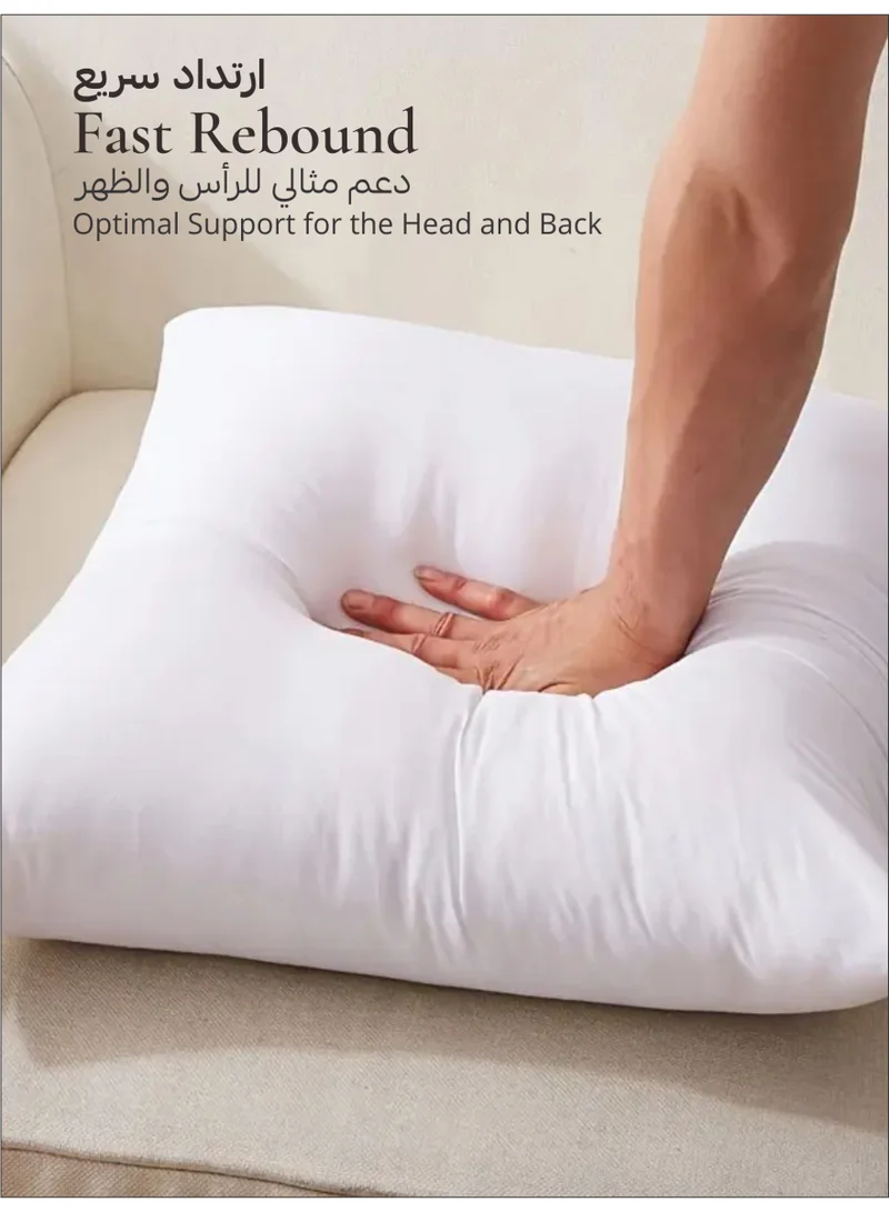 Donetella Cushion Insert 1-Piece 55x55 cm – Soft Brushed Microfiber Throw Pillow Insert, Fluffy & Supportive, Ideal for Sofa, Couch, Chair & Bed, White