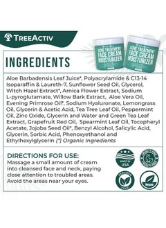 TreeActiv TreeActiv Salicylic Acid Face Moisturizer, 2 fl oz, Acne Treatment Face Cream for Oily Skin with and Tea Tree Oil, For Teens and Adults with Acne Prone Skin and Cystic Acne, 90 Day Supply  - Image 5