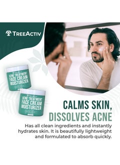 TreeActiv TreeActiv Salicylic Acid Face Moisturizer, 2 fl oz, Acne Treatment Face Cream for Oily Skin with and Tea Tree Oil, For Teens and Adults with Acne Prone Skin and Cystic Acne, 90 Day Supply  - Image 3