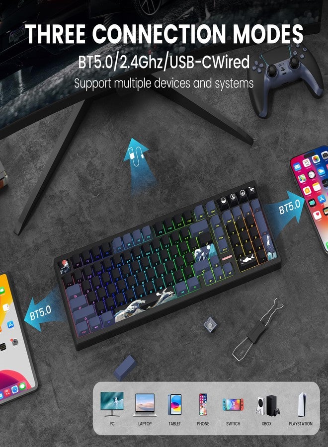Rainy75 Wireless Gaming Keyboard QMK/VIA, Mechanical Keyboard, Bluetooth 5.0/2.4GHz/USB-C Wired Programmable Keyboard - Image 4