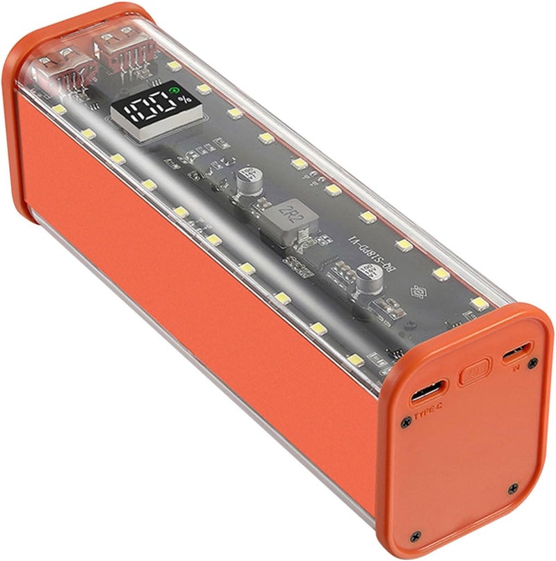 صندوق مصادر الطاقة 18650 ببطارية وإضاءة LED وبروتوكولات شحن متقدمة وحالة بطارية قابلة للفصل - Image 1