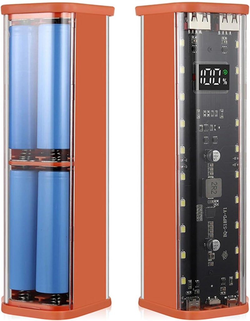 صندوق مصادر الطاقة 18650 ببطارية وإضاءة LED وبروتوكولات شحن متقدمة وحالة بطارية قابلة للفصل - Image 3