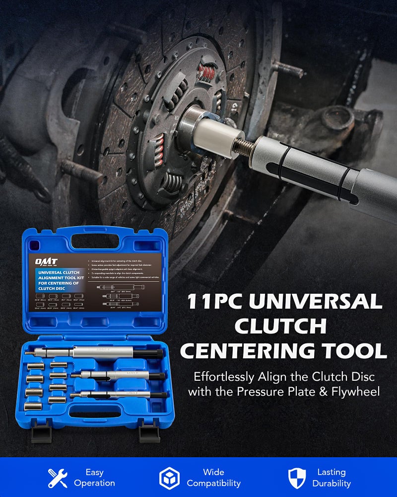 Orion Motor Tech Clutch Alignment Tool Kit, 11pc Universal Clutch Centering Tool Set for Clutch Disc Alignment, Heavy Duty Metric Clutch Plate Alignment Tools with 3 Spindles for Car Light Truck SUV - Image 2