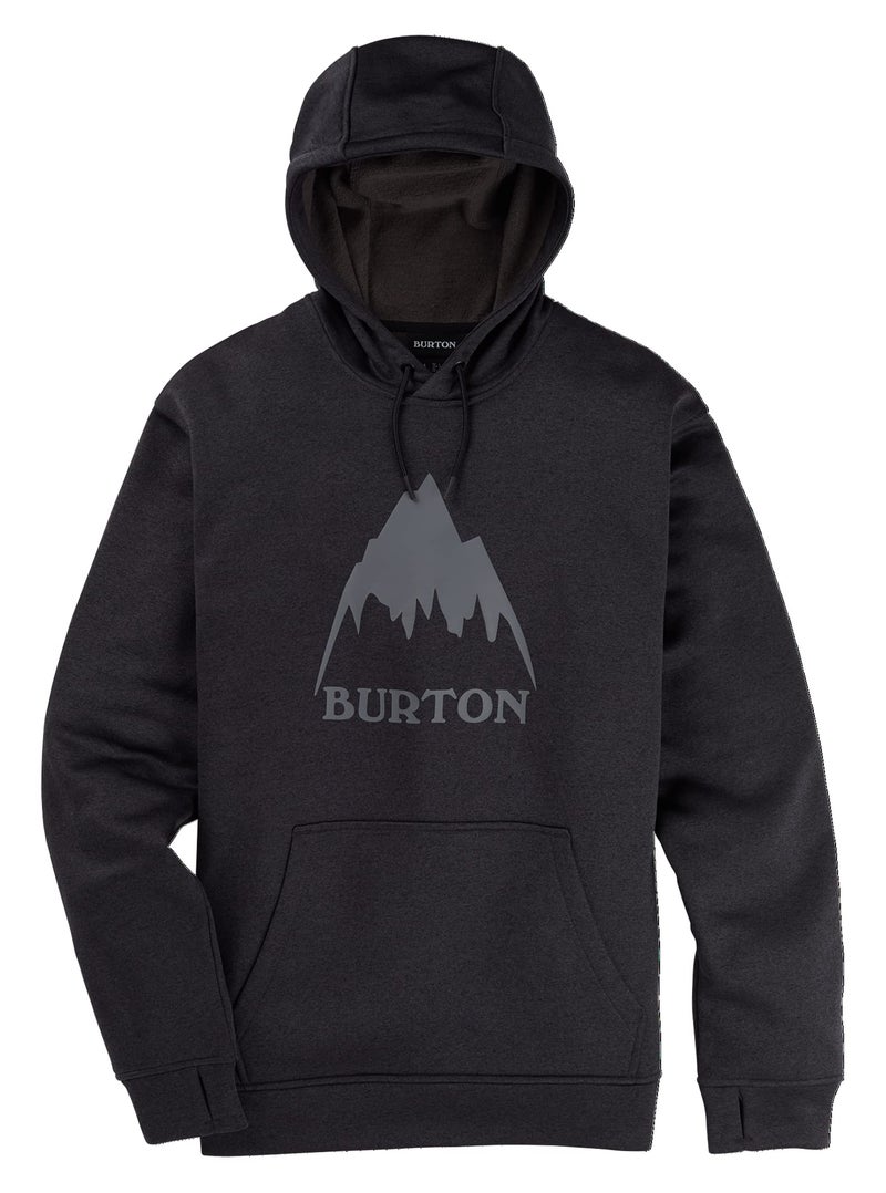 Burton Mens Oak Pullover Hoodie True Black Heather M