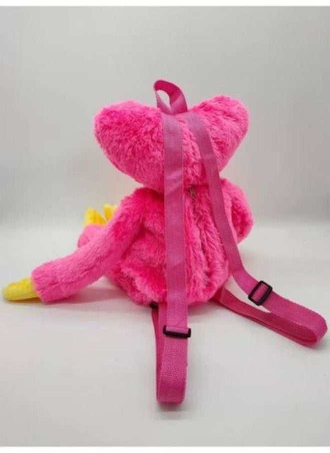Plush Backpack Huggy Wuggy Poppy Toy Big Soft Stuffed Horror Cute Funny Cartoon Bag For Kids(Pink)  - Image 2