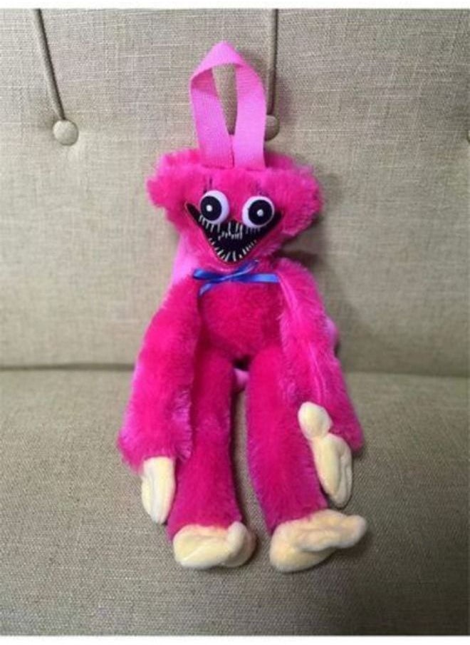Plush Backpack Huggy Wuggy Poppy Toy Big Soft Stuffed Horror Cute Funny Cartoon Bag For Kids(Pink)  - Image 4
