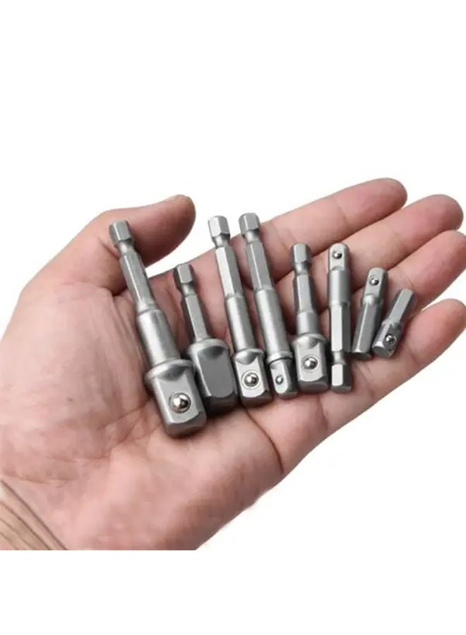8 Pcs 1 4 Inch Hex Drive Extension Adapters For Impact Drills Durable Metal Construction - Image 1