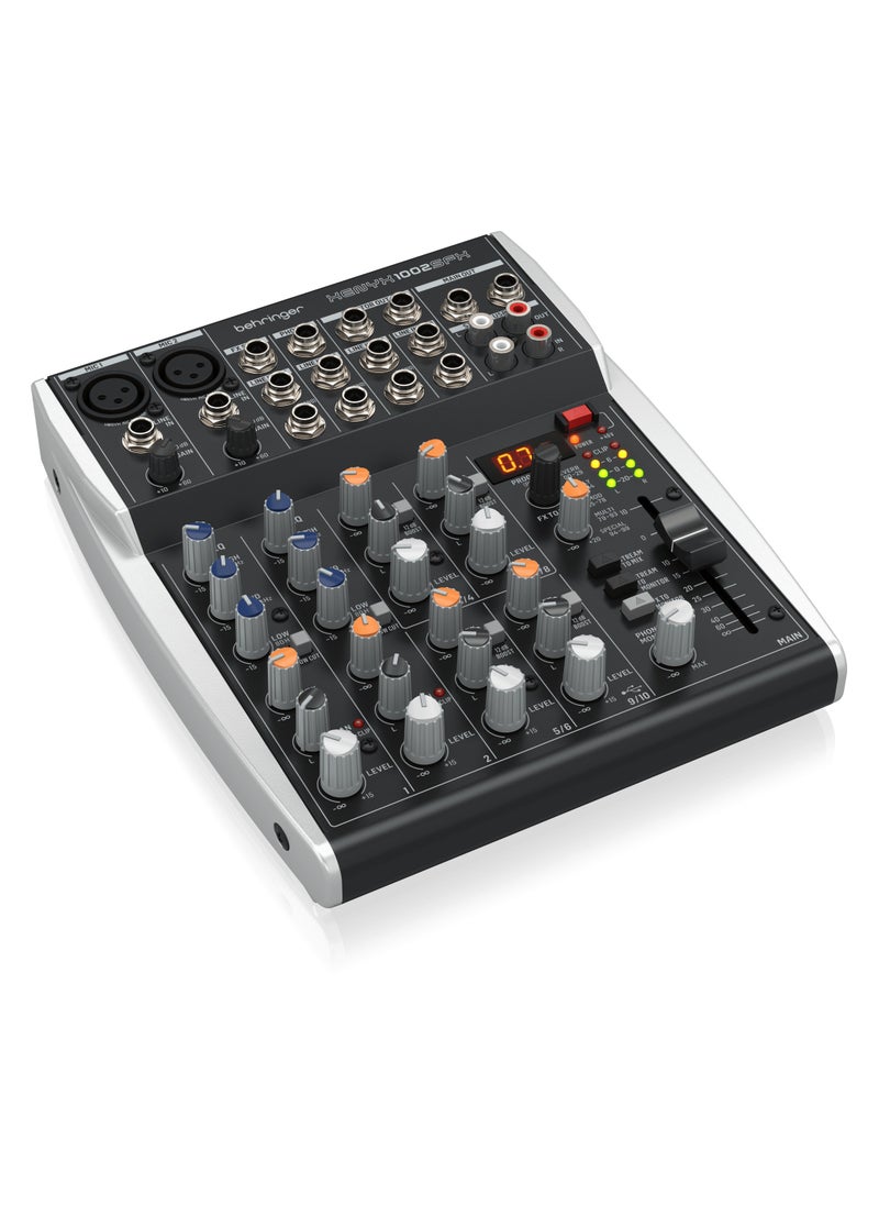 behringer Behringer Mixer Audio 10 CH (2Mono & 4 Stereo) w/ FX Processor and USB Streaming Interface  - Image 4