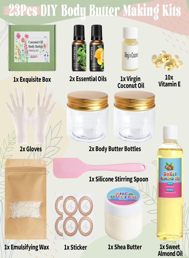 JUYRLE Body Butter Making Kit- Shea Butter Lotion Making Kit, DIY Crafts for Adults with Coconut Oil, Organic Shea Butter Natural Whipped Coconut Oil Body Butter Maker Skin Care Gifts for Women - Image 2