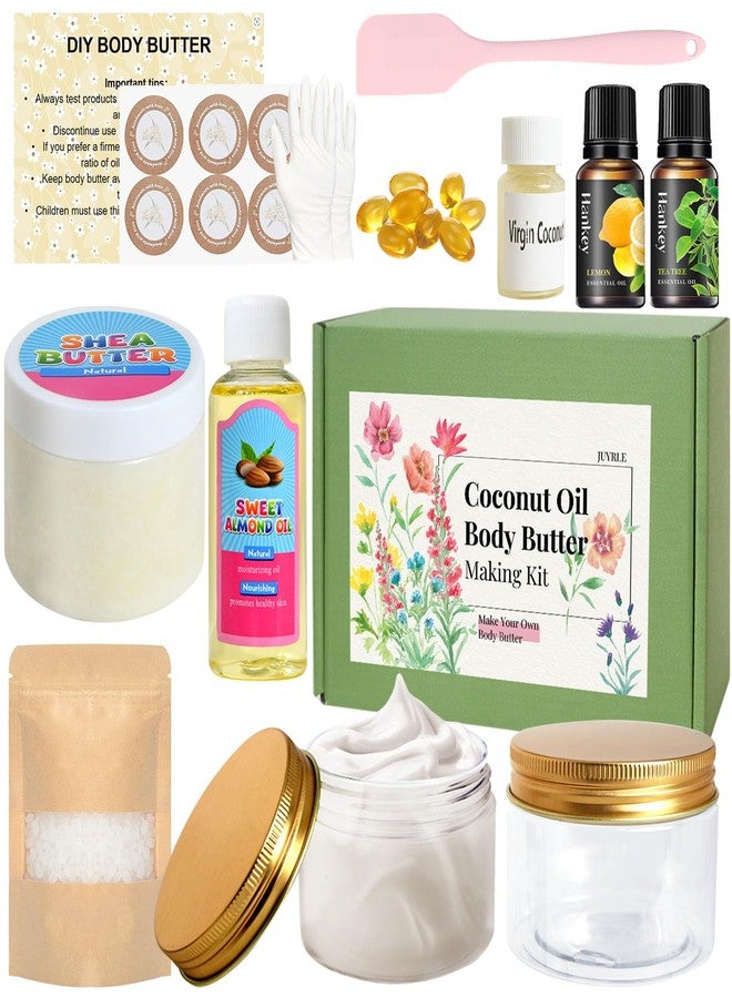 JUYRLE Body Butter Making Kit- Shea Butter Lotion Making Kit, DIY Crafts for Adults with Coconut Oil, Organic Shea Butter Natural Whipped Coconut Oil Body Butter Maker Skin Care Gifts for Women - Image 1