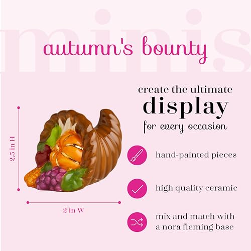 nf nora fleming Nora Fleming Autumn's Bounty - Hand-Painted Ceramic Thanksgiving Decor - Fall Minis for The Home and Office - Image 2