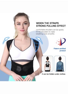 PLUSOX Corset For Back And Shoulders, Posture Corrector for Women and Men, Adjustable Shoulder Posture Brace, Back Straightener Posture, Used for Middle and Upper Spine  - Image 4