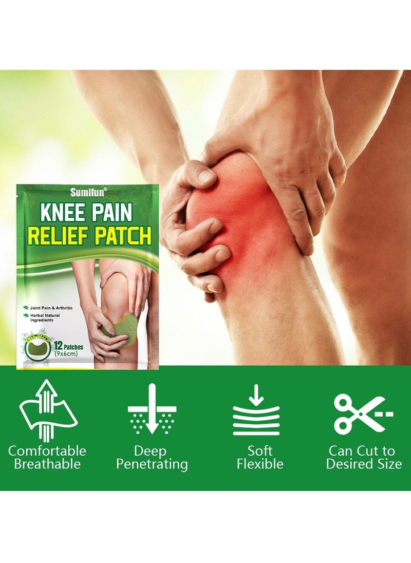 Sumifun Knee Pain Relief Patch Joint Pain & Arthritis Herbal Natural Ingredients 12pcs - Image 3