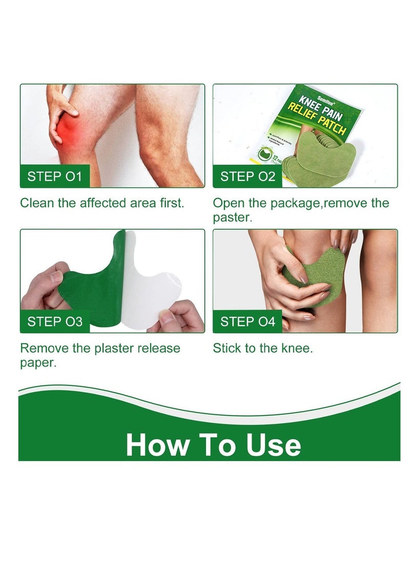 Sumifun Knee Pain Relief Patch Joint Pain & Arthritis Herbal Natural Ingredients 12pcs - Image 4