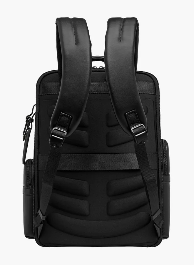 DUCHINI Solid Backpack with Adjustable Straps and Zip Closure - 31x43x17 cm